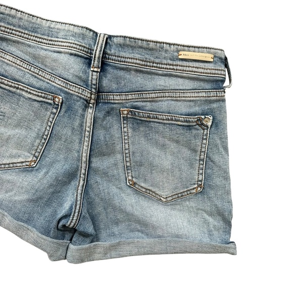 Anthropologie Pilcro Light Wash Patchwork Hi Rise Slim Boyfriend Shorts Size 28 - Picture 7 of 8